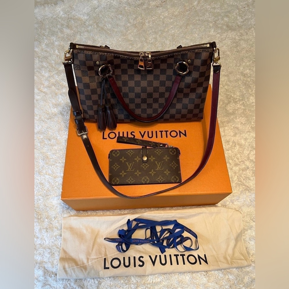 Louis Vuitton Lymington Damier Canvas Tote Bag and Bonus Wristlet
